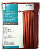 Home Rod Pocket Panel Style Selections 50x84in Treyor Red 0568992 - $21.99