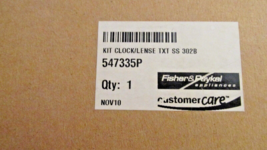Fisher &amp; Paykel Kit CLOCK/LENSE Txt Ss 302B - Oem 547335P - New (Open Box) - £199.83 GBP