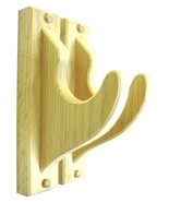 Oak Wooden Fishing Pole Rack Rod Rests Speargun Display Classic Wall Hooks - $464.68 MXN