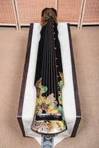 Guqin Fuxi zither Painted pattern Half baked paint old fir Chinese strin... - $999.00