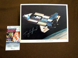 Tony England STS-51 Nasa Astronaut Signed Auto Shuttle Orbiter Litho Photo Jsa - £93.21 GBP