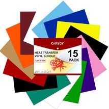 Heat Transfer Vinyl For T-Shirts 12In.X10In. 15 Sheets-Iron On Vinyl Htv... - £11.75 GBP