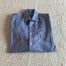 VanHeusen Dress Shirt, Neck 15.5, Blue, Cotton Blend, Pocket, Long Sleeve - $29.99