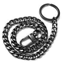 STAINLESS STEEL BIKER KEYCHAIN 16โ Black Link Chain Wallet Punk Trucker NEW - $6.95 STAINLESS STEEL BIKER KEYCHAIN 16โ Black Link Chain Wallet Punk Trucker NEW - $6.95