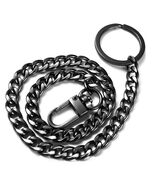 STAINLESS STEEL BIKER KEYCHAIN 16” Black Link Chain Wallet Punk Trucker NEW - €6,03 EUR