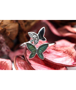Navia Jewelry Butterfly Wings Doxocopa cherubina Silver Ring NR-10D-12a - $84.99