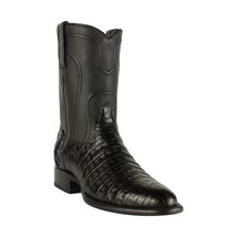 Los Altos Black Handmade Genuine Crocodile Belly Roper Round Toe Cowboy ... - £415.65 GBP+