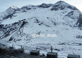 Digital Image Picture Photo Pic Sissu Valley India snow mountains clouds... - $1.00