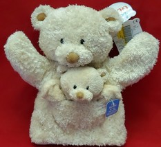 Baby Gund Lets Play Bippy and Baby Teddy Bear Hand Puppets Plush - £7.75 GBP