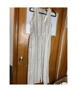 Anthropologie DREW Striped Linen Blend Sleeveless Wide Leg Jumpsuit Size... - $92.69 CAD