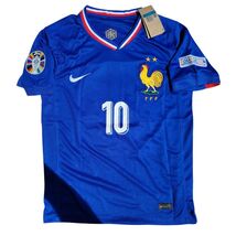 France Home Blue Soccer Jersey Player Version Euro 2024 Mbappe #10 Medium - $124.97