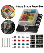 8-Way Car Marine Waterproof Fuse Box Block Holder With Led Indicator For... - £18.87 GBP