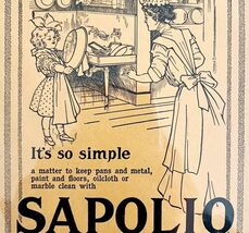 Sapolio Soap Cleaning Cakes 1900 Victorian Advertisement Detergent DWCC11 - $18.00