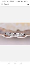 Ewigkeit Hochzeit Ring 1.5ct Rund Künstlicher Diamant 14k Weiß Vergoldet - £74.87 GBP