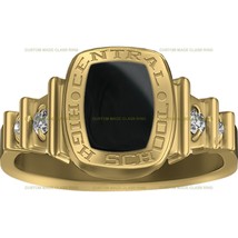 Custom University Women&#39;s Darling Essence Class Ring Premium Yellow Gold Alloy - £96.02 GBP