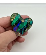 Handmade Dichroic Glass Heart Object de Arté Keepsake- “You Are Loved" #357 - $45.00