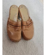 LADIES Clarks Brown  SLIP ON FLAT CLOGGS STYLE SIZE 7 - £20.08 GBP