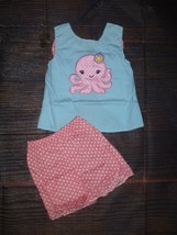 NEW Boutique Octopus Girls Tunic &amp; Shorts Outfit - £8.76 GBP