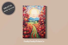 PRINTABLE wall art, A Sunny Apple Day, Portrait | Digital Download - £2.73 GBP