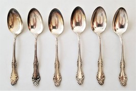 1881 antique ROGERS SILVERPLATE FLATWARE CARLTON 6pc TEASPOONS  - £25.66 GBP