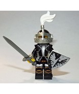 Building Block Black And White Knight Soldier Castle Army C ades Toys Mi... - $7.69