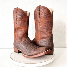 NEW Lane Capitan Mens Brown Cowboy Boots TULSA 12D Leather Western Cutte... - $193.05