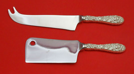 Rose by Stieff Sterling Silver Cheese Server Serving Set 2pc HHWS Custom... - $106.03