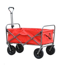 Metal Collapsible Utility Wagon Heavy Duty 180 Weight Capacity - Red - £62.36 GBP