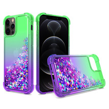 [Pack Of 2] Shiny Flowing Glitter Liquid Bumper Case For APPLE IPHONE 12 PRO ... - £17.72 GBP