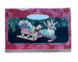 Hallmark Keepsake Christmas Ornament Santa’s Magical Sleigh Artists Studio 1997 - £9.02 GBP