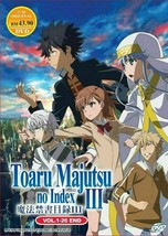 Toaru Majutsu no Index III (Season 3) DVD (Vol.1-26 end) with English Dubbed - £25.31 GBP