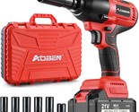Aoben 1/2-Inch Cordless Impact Wrench With Power Impact Gun Kit, Maximum... - $116.94