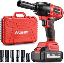 Aoben 1/2-Inch Cordless Impact Wrench With Power Impact Gun Kit, Maximum... - £91.58 GBP