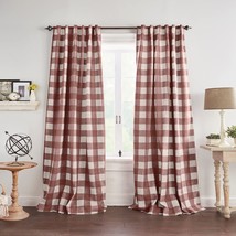 Living Room And Bedroom Drape With Rod Pocket Tabs, 52&quot; X 95&quot;, Red, 1 Panel, - $46.96