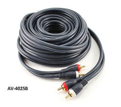 25Ft High Quality Python 2-Rca Male To Male Audio Cable, - £29.93 GBP