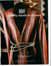 1984 Pioneer Wear Vintage Print Ad Leather Outerwear Western Cowboy Albuquerque - $9.70