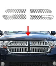 For 2011-2013 Durango Chrome Snap-On 4PC Grille Grill Overlay Trim badge cutout - £69.58 GBP