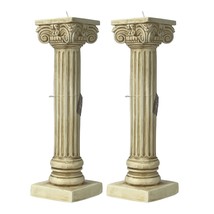 Set Of 2 Greek Ionic Order Column Tealight Candle Holder Pillar Pedestal... - $1,050.37 MXN
