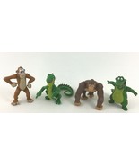 Rainforest Cafe Lot of 4 Safari PVC 3&quot; Figures Toys Gorillas Lizard Alli... - £11.64 GBP