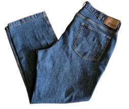 Duluth Trading Flex Ballroom Jeans Blue Denim Size 42x32 Fits 40x30 Gusset - $21.73
