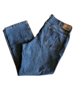 Duluth Trading Flex Ballroom Jeans Blue Denim Size 42x32 Fits 40x30 Gusset - $21.73