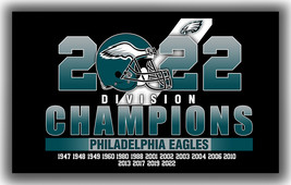 Philadelphia Eagles Division Champions 2022 Flag 90x150cm 3x5ft Football Banner - £11.72 GBP
