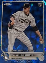 2022 Topps Chrome Update Sapphire Mackenzie Gore Rc #US81 Mlb Sd Padres Rookie - £6.52 GBP