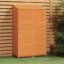 vidaXL Brown Solid Fir Wood Garden Shed | 7.5x8ft Storage & Weather Protection - $7,991.71 MXN