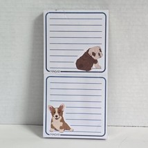 4 Magnetic Lined Notepads Refrigerator Grocery List To Do Notes Puppies Dogs - £5.42 GBP