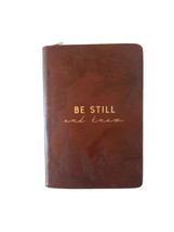 Christian Art Gifts Faux Leather Zippered Journal -BE STILL and know PSA... - £11.21 GBP