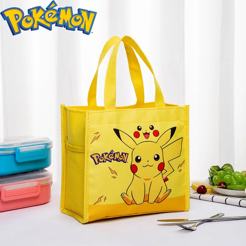 Pokemon Figures Toys Pikachu Lunch Bag Kawaii Anime Handbag Torage Bag Cute - £13.09 GBP