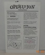 1997 Milton Bradley Operation Replacement instructions piece part - $5.20