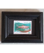 Framed Used Viet Nam Postage Stamp (1988) Siamese Fighting Fish  - $55.36 MXN