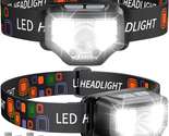Headlamp Rechargeable 2PCS, 1200 Lumen Super Bright LED Flashlight with ... - £16.91 GBP